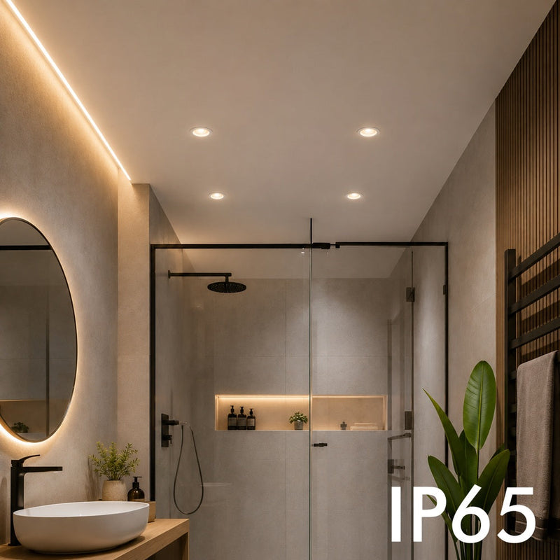 8W Fireproof Recessed LED Downlight TRIAC Dimmable 3CCT IP65 36º