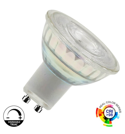 8W HIGH LUMINOSITY DIMMABLE LED GU10 Bulb - Glass - 24º 5700K - LED Light Bulbs - Lamps