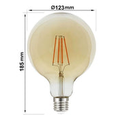 8W Dimmable Vintage E27 LED Filament Bulb 2200K - E27 Retro