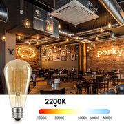 8W Vintage E27 LED Filament Bulb 2200K - E27 Retro