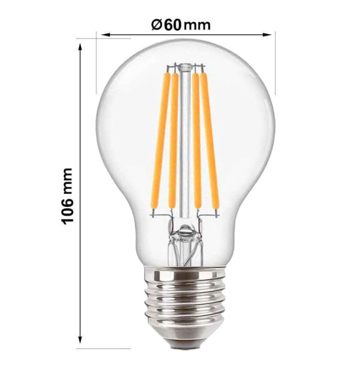 8W LED Bulbs Filament E27 A60 - LED Light Bulbs - Lamps