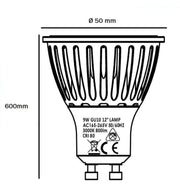 9W Ceramic GU10 Energy Saving LED Light Bulb 3000K - LED Light Bulbs - Lamps