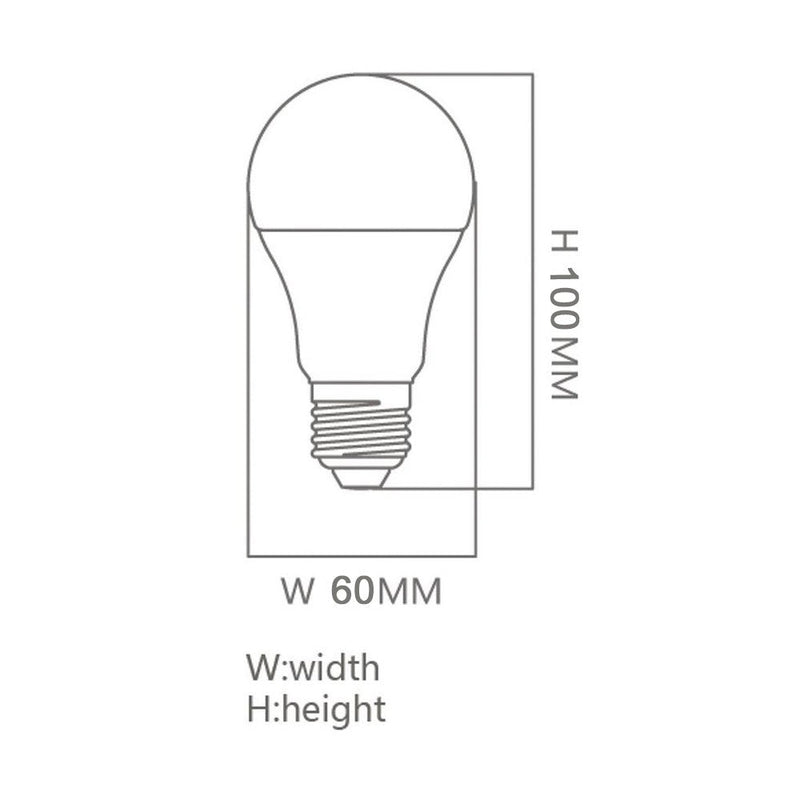 9W LED Bulb E27 A60 6000K - LED Light Bulbs - Lamps