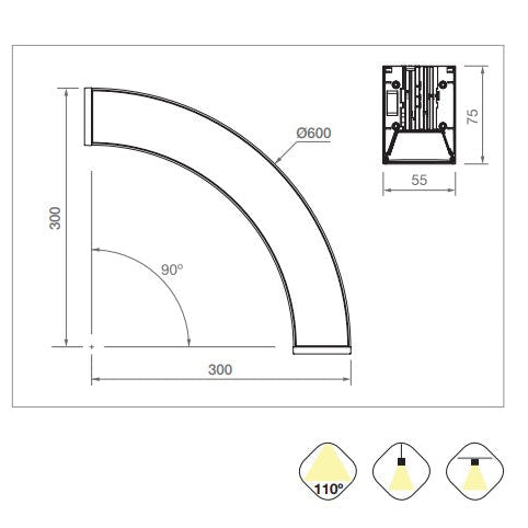 VERSA BLACK Curve LED Module 3CCT