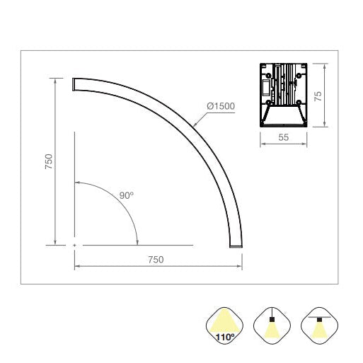 VERSA BLACK Curve LED Module 3CCT