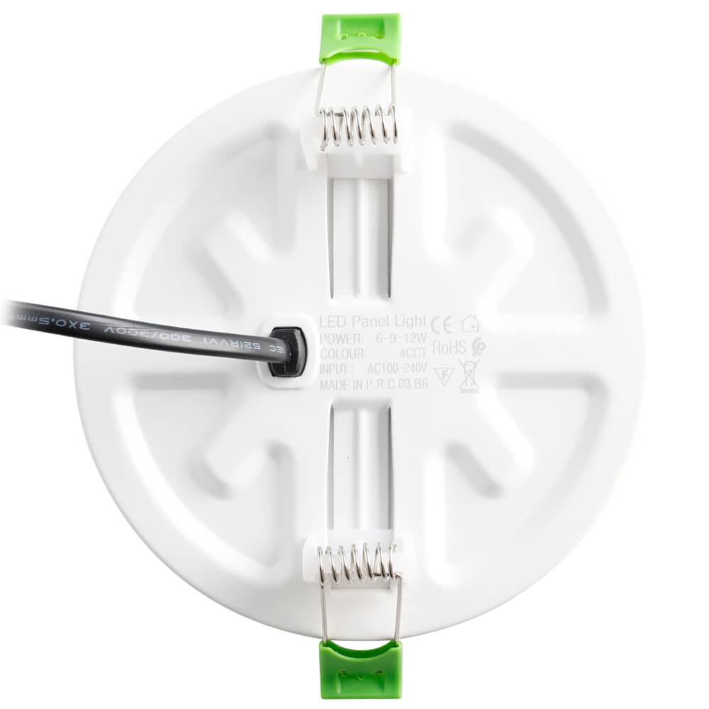 6W/9W/12W Selectable LED Downlight Frameless Adjustable Cut out 50-100mm 4CCT IP20