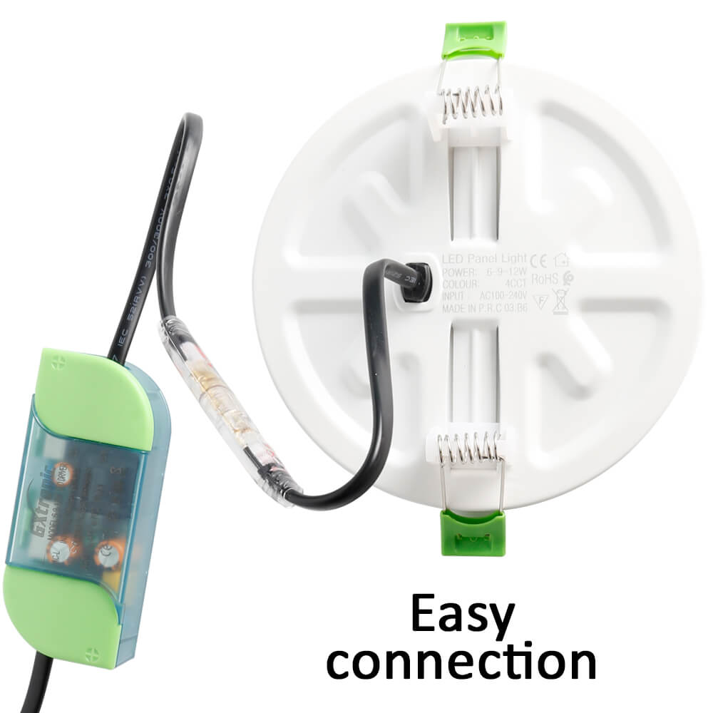 6W/9W/12W Selectable LED Downlight Frameless Adjustable Cut out 50-100mm 4CCT IP20