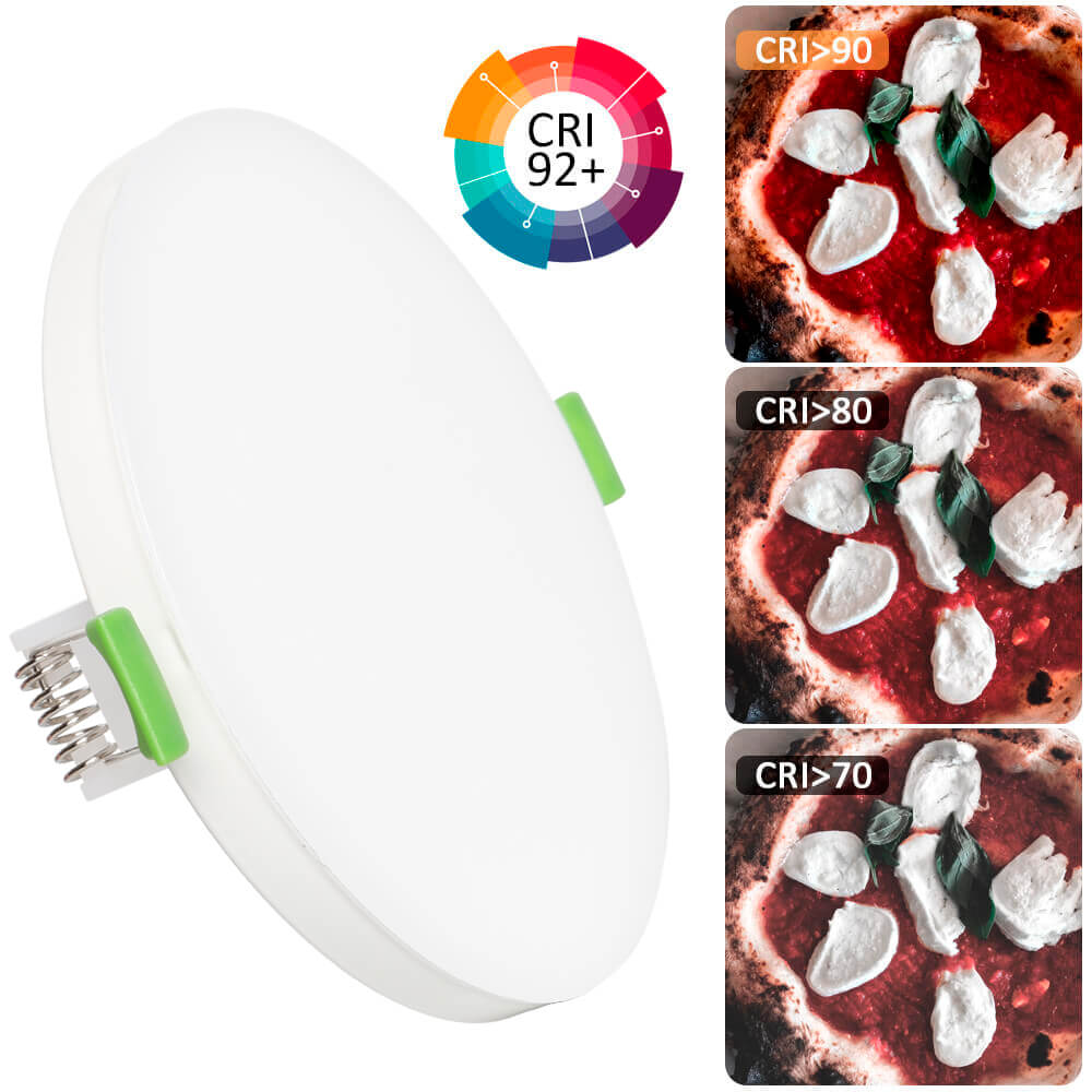 6W/9W/12W Selectable LED Downlight Frameless Adjustable Cut out 50-100mm 4CCT IP20
