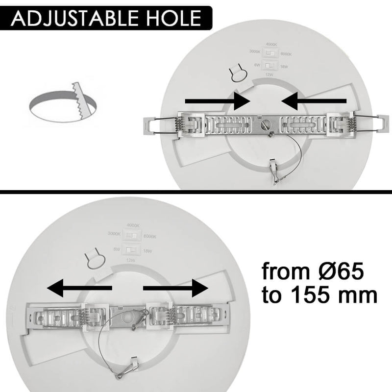 6W/9W/12W Selectable NEW MOSS SLIM LED 3CCT IP44