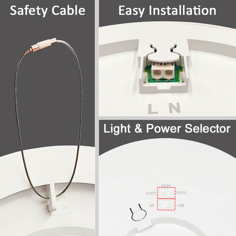 6W/9W/12W Selectable NEW MOSS SLIM LED 3CCT IP44