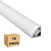 LED Aluminum Corner Profile 2m 10 Pack - LED Strip Accessories