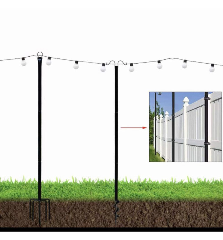 Set Of 2 Metal Supports For Outdoor Lighting 2.4 Meters - STANDARD 20-30 working days - LED Accessories