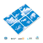 40W Set Of 6 SKY Cloud LED ceiling Panel 3D Effect 60x60cms - Lighting - Panels