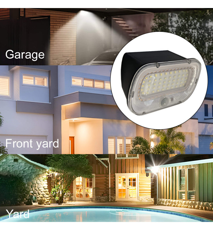 Solar RING LED Wall Light with PIR Presence Sensor 5700K - Solar LED light
