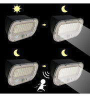 Solar RING LED Wall Light with PIR Presence Sensor 5700K - Solar LED light