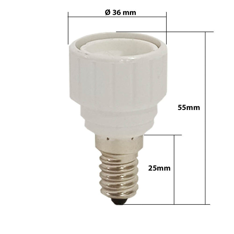 E14 to GU10 LED Lamp Base Adapter - LED Accessories