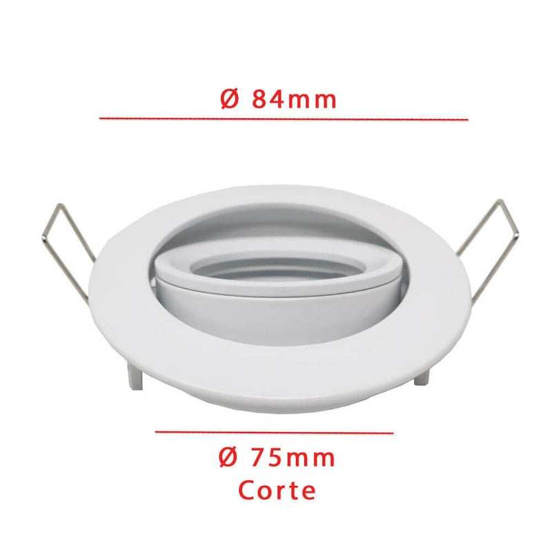 Adjustable Recessed GU10 MR16 Lamp Holder in White - Lighting Accessories - Accessories