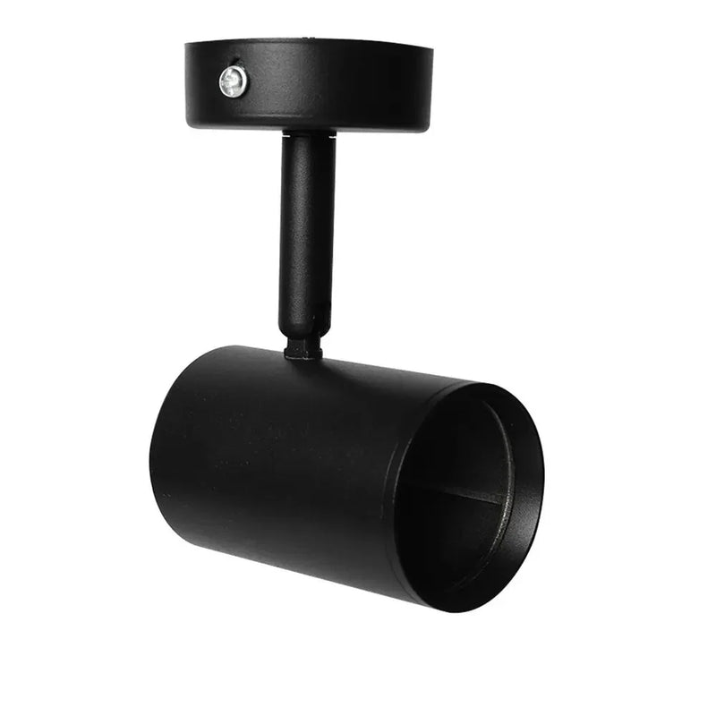 Round GU10 Single Ceiling Spotlight in Black - LED Spotlight