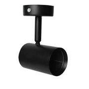 Round GU10 Single Ceiling Spotlight in Black - Flood & Spot Lights - Downlights