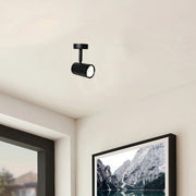 Round GU10 Single Ceiling Spotlight in Black - Flood & Spot Lights - Downlights