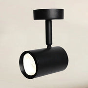 Round GU10 Single Ceiling Spotlight in Black - Flood & Spot Lights - Downlights