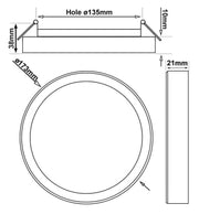 12W to 6W Adjustable Power BONN LED Downlight Black 5 CCT - LED ceiling lighting