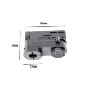 Connector for 3 Phase Rail Adapter Track Lights in Black - Track Lighting Accessories - Accessories