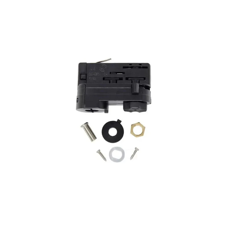 Connector for 3 Phase Rail Adapter Track Lights in Black - Track Lighting Accessories - Accessories