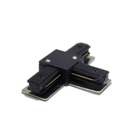 T-shaped Connector Black for Single Phase REINFORCED LED Track - Tracklights Rail