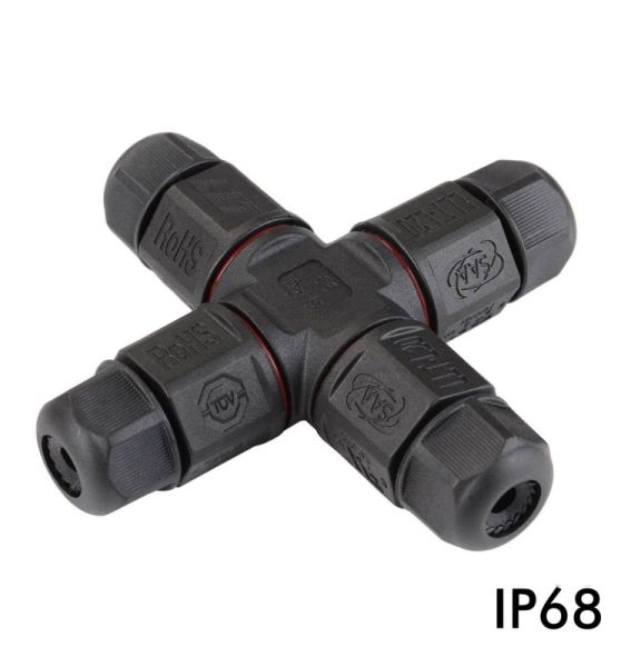 Cross Cable Connector - X - IP68 for professional installations - Electronics Component Connectors - Accessories