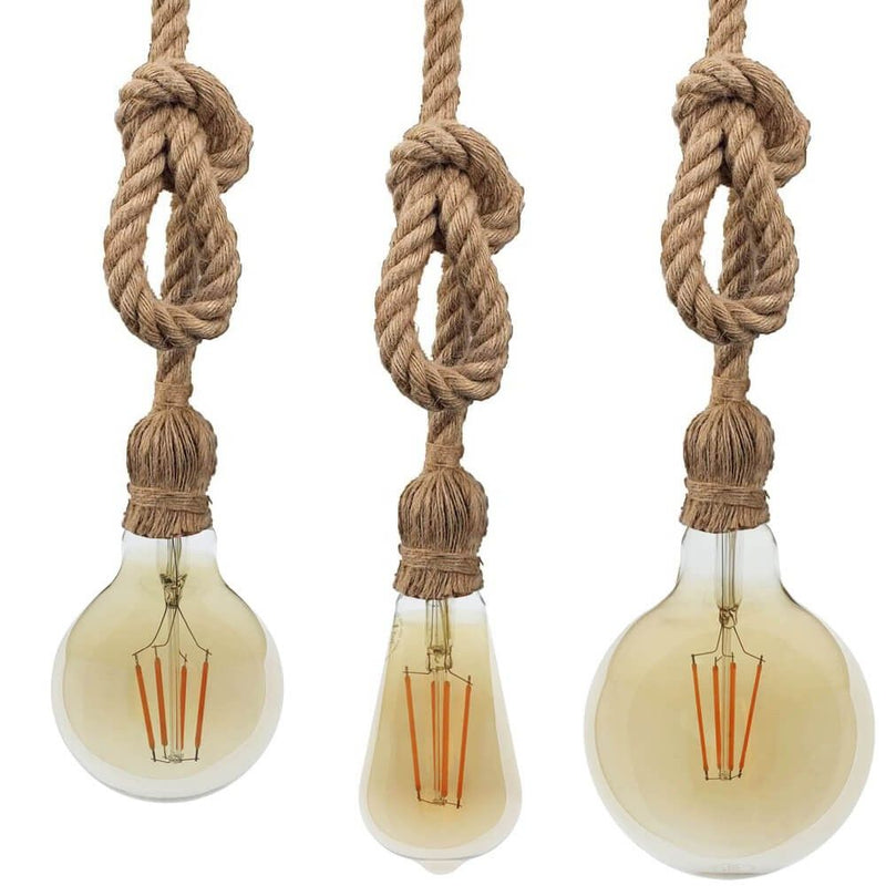 Decorative Pendant Rope Lamp Holder for E27 LED Bulbs - Light Ropes & Strings - Downlights