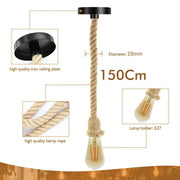 Decorative Pendant Rope Lamp Holder for E27 LED Bulbs - Light Ropes & Strings - Downlights
