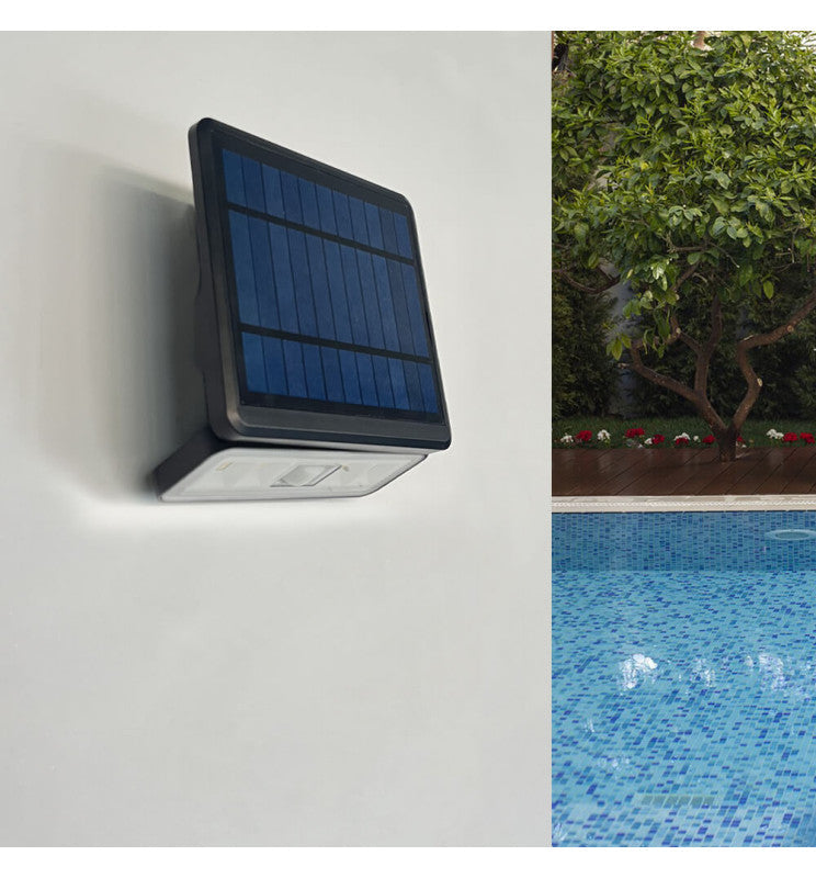 8W Solar LED Wall Light with PIR Motion Sensor 4000K - Solar LED light