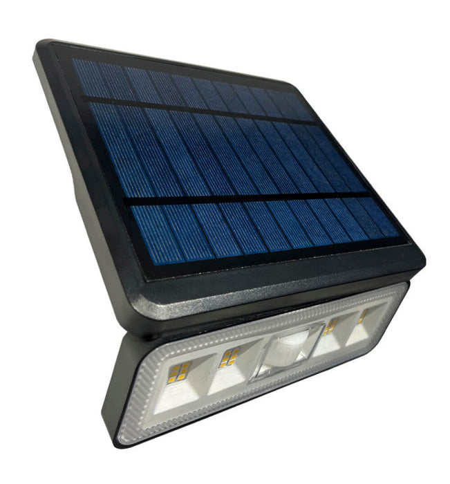 Solar LED Sconce with Detachable Panel - 1000 Lumens - PIR Motion Sensor - 4000K