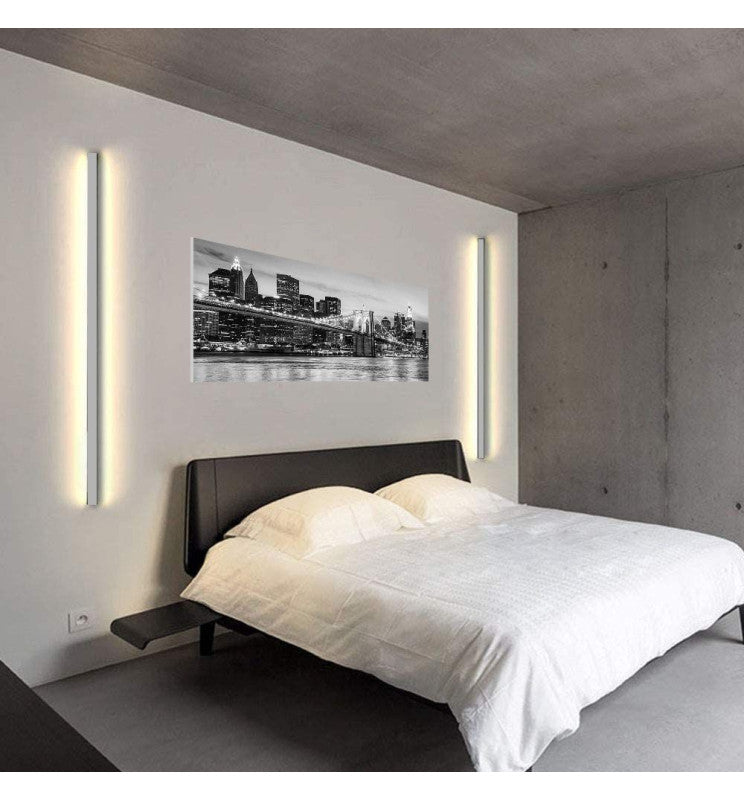 Dimmable Linear LED Wall Light NEW WASHINGTON Grey 0.44m 0.94m 1.44m 1.94m