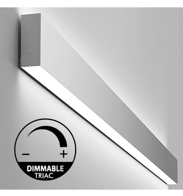 Dimmable Linear LED Wall Light NEW WASHINGTON Grey 0.44m 0.94m 1.44m 1.94m