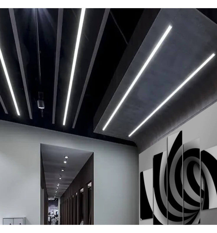 Dimmable Linear MOSCOW LED Light Black 0.44m 0.94m 1.44m 1.94m - Ceiling Light Fixtures - Linear Lights