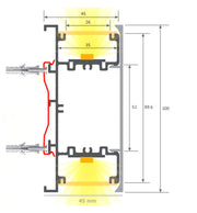 Dimmable Linear NEW WASHINGTON LED Wall Light White 0.44m 0.94m 1.44m 1.94m - Wall Light Fixtures - Linear Lights