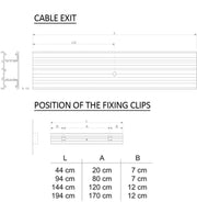 Dimmable Linear NEW WASHINGTON LED Wall Light White 0.44m 0.94m 1.44m 1.94m - Wall Light Fixtures - Linear Lights