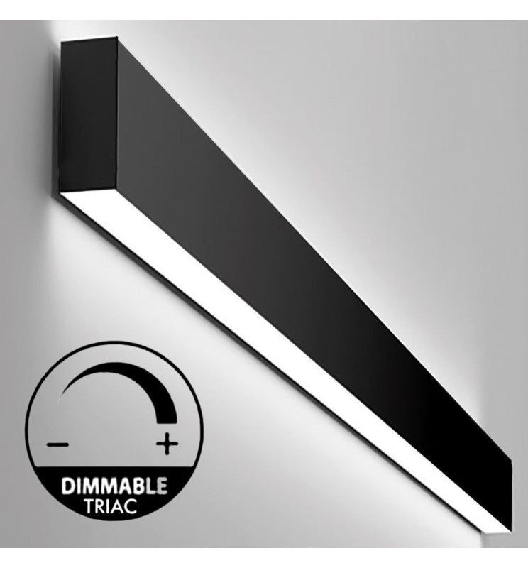 Dimmable OULU LED Wall Light in Black 0.44m 0.94m 1.44m 1.94m - Wall Light Fixtures - Linear Lights
