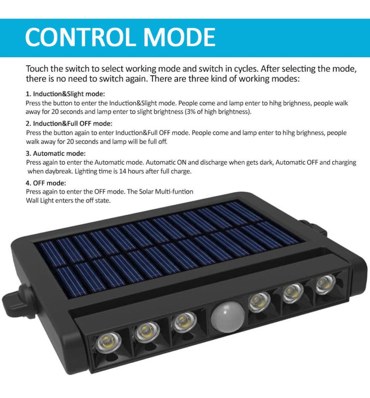 5W Directional Solar LED Spotlight with Motion Sensor 4000K
