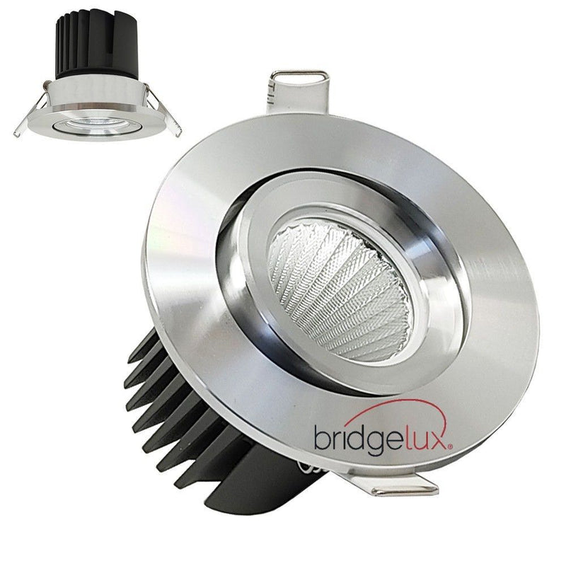 15W Adjustable LED Downlight in Silver with UGR13 - LED Downlight