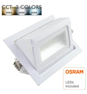 40W Recessed Adjustable LED Downlight with OSRAM Chip 3 CCT - LED Spotlight