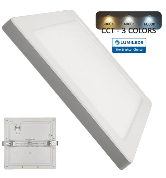 24W LED Ceiling Downlight Square White MOSS - Adjustable Cut Out - CCT