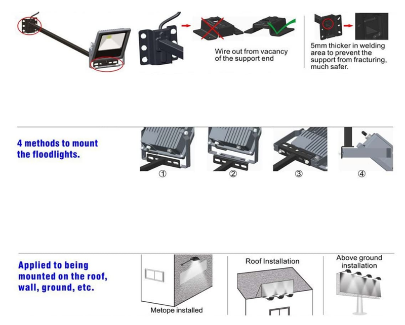 Extension Arm 80cm for LED Floodlight - LED Accessories