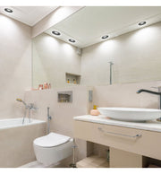 Recessed Round Downlight Ring in Black for GU10 MR16 LED Bulb - Housing