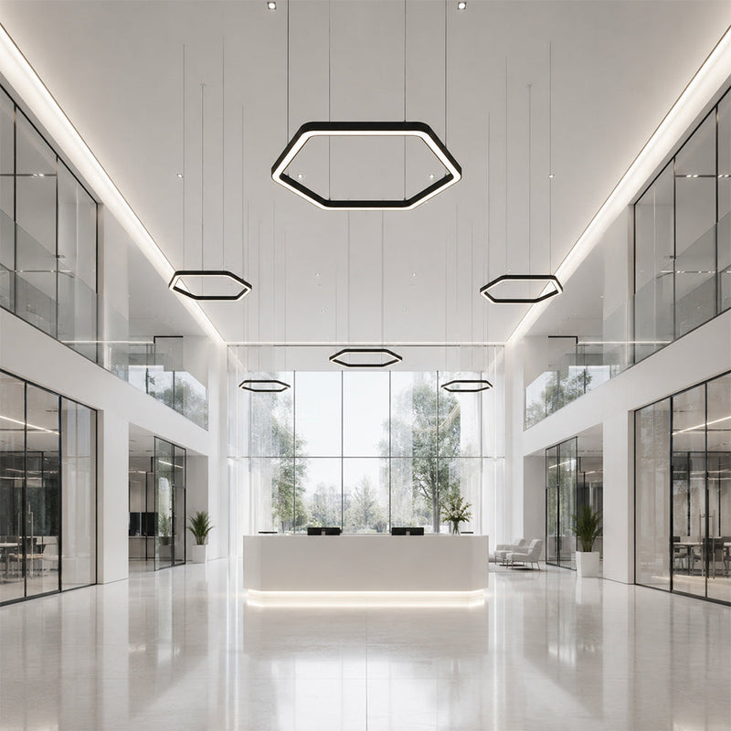 324W VERSA BLACK Hexagonal LED Pendant Light 3CCT