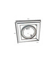 Housing for AR111 LED Bulb Adjustable Single Recessed Black - Lighting Accessories - Accessories