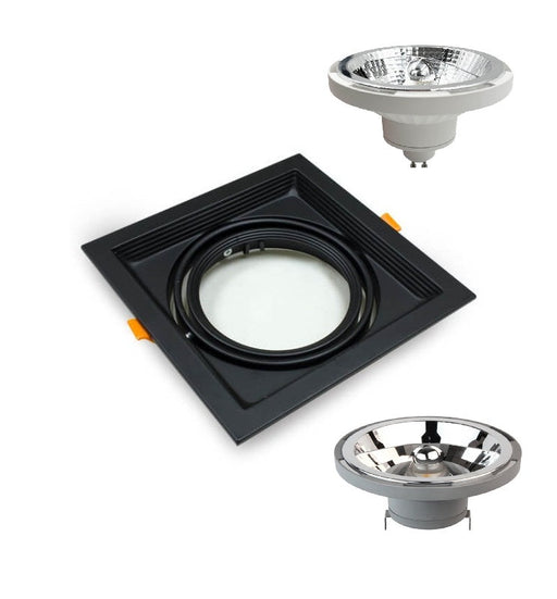Housing for AR111 LED Bulb Adjustable Single Recessed Black - Lighting Accessories - Accessories