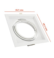 Housing for AR111 LED Bulb Adjustable Single Recessed White - Lighting Accessories - Accessories